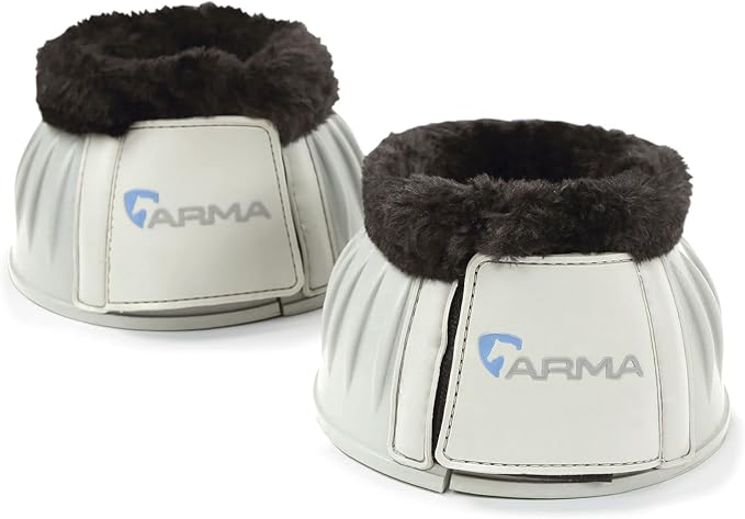 Shires ARMA Fleece Trim Bell Boot (Grey, Pony)