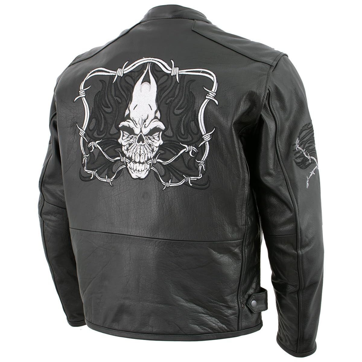 Milwaukee Leather Men's Racer Style Premium Leather Motorcycle Jackets - Medium