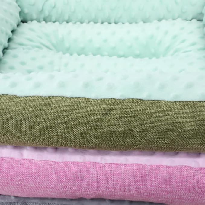 Large Dog Bed with Non-Slip Bottom, Waterproof Orthopedic Cushion, Machine Washable Rectangle Pet Mat - Thick Cozy Bed for Big Dogs(19.69''X4.72''X15.75'',Blue)