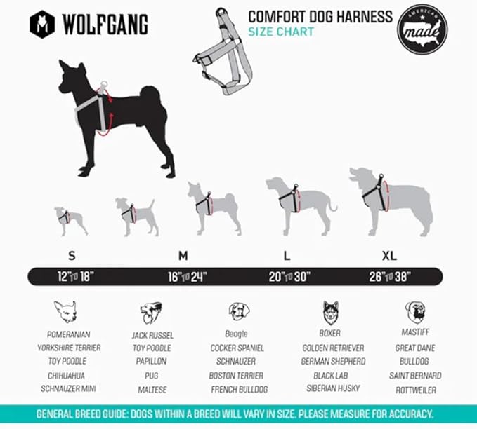 Wolfgang Heavy Duty Adjustable Dog Harness, Pull-Tested to Over 800 lbs for Walking & Training, PackLeader Print, Extra Large