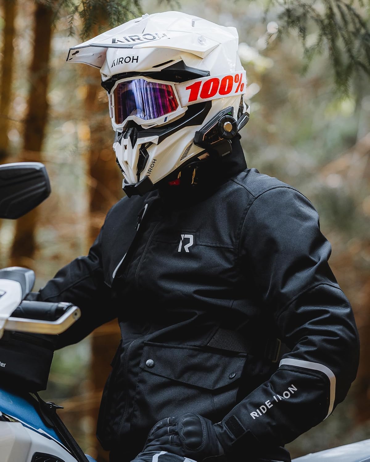 RIDEIRON Motorcycle Riding Jacket with CE Armor