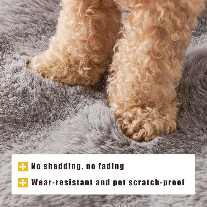 Cloud Pet Sofa Bed, Ultimate Comfort Warm Couch Cover with Fluffy Plush, Anti-Slip Machine Washable Pet Bed Easy to Maintain for Furniture Protector (Dark Gray(29.5 * 29.5in))