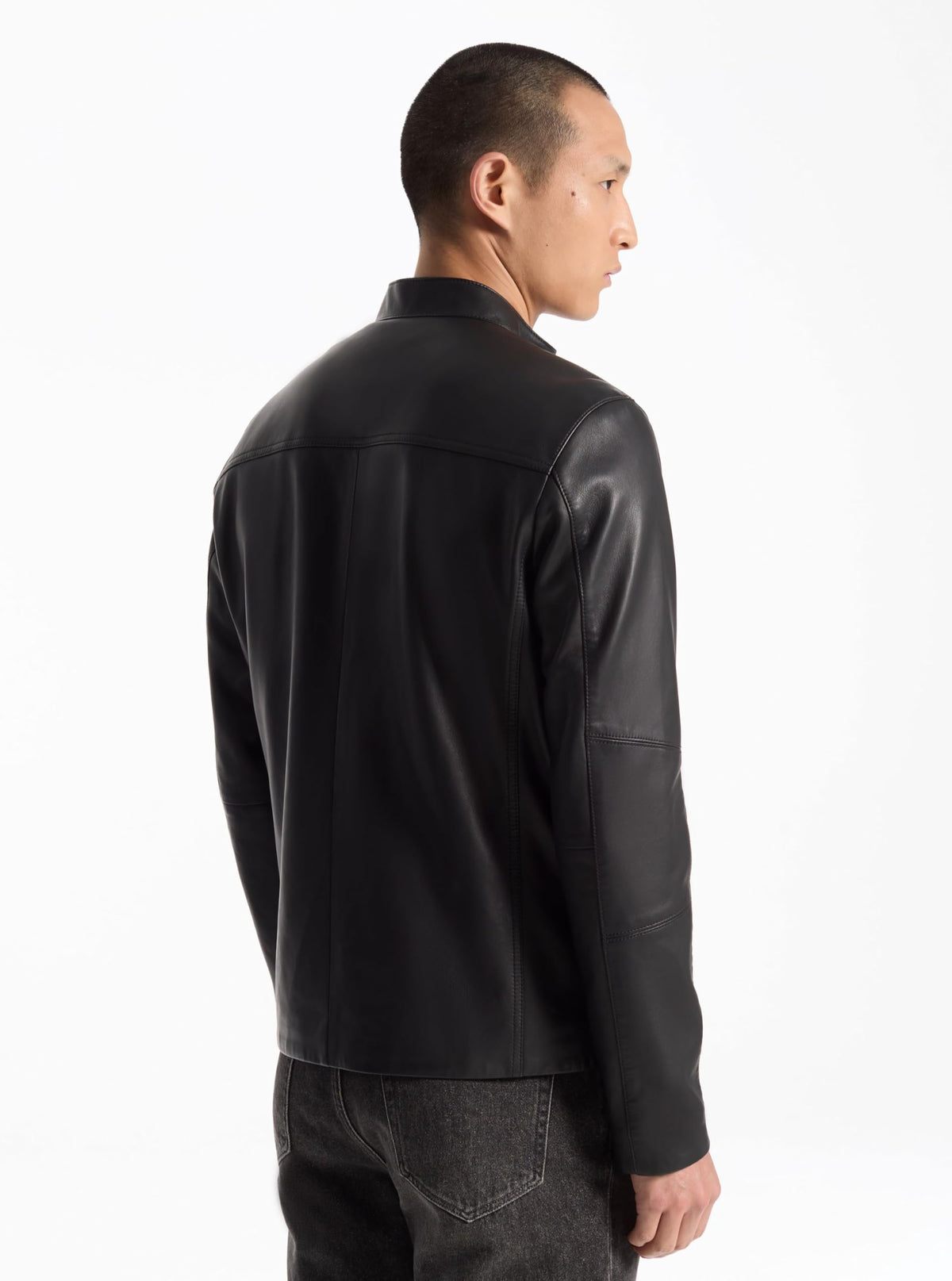 Michael Kors Men's Basic Racer Jacket, Black, S