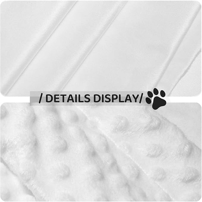Two Sided Pet Cuddler Blanket for Anxiety Calming, Citrus Fruit Flower Lemon Green, Reversible Plush Design with Bubble Dot Pattern Provides Familiar Surface Anywhere