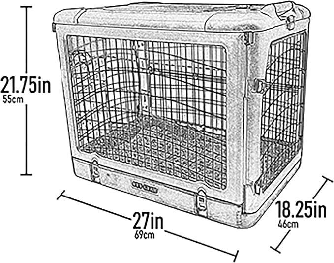 Pet Gear “The Other Door” 4 Door Steel Crate for Dogs/Cats with Removable Tray, Sea Salt, 27 Inch