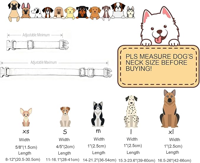 DOGWONG Valentine's Dog Collar-Hearts Print Dog Collar for Large Cute Dog Collars Spring Female Male Pet Gift Adjustable Heavy-Duty Soft Collar,M