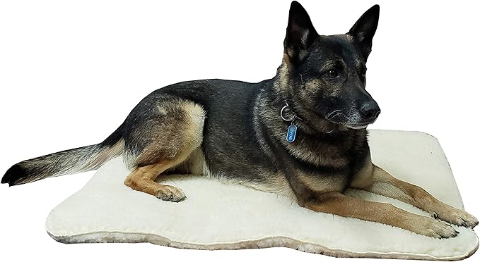 ActiveDogs Hi Loft Sherpa Faux Lambskin Dog Bed - Small 18"x24" - Orthopedic & Machine Washable - Double Layered
