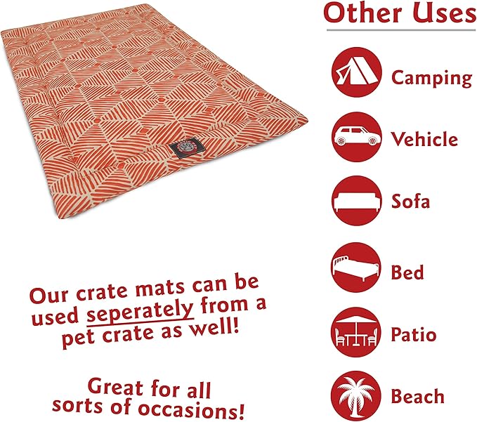 48" Charlie Salmon Orange Crate Dog Bed Mat By Majestic Pet Products