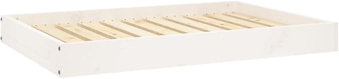 Solid Pine Wood Dog Bed for Medium Dogs, Minimalist Design with Sturdy Construction and Elegant Style, Easy to Clean Pet Friendly Material for Indoor Use
