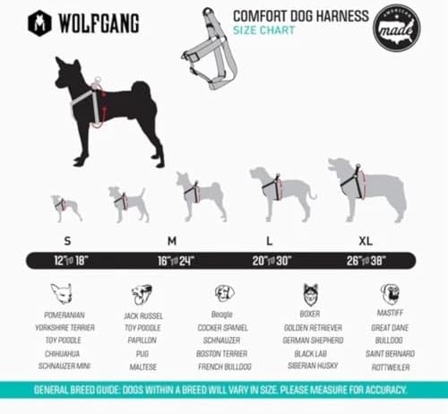 Wolfgang Heavy Duty Adjustable Dog Harness, Pull-Tested to Over 800 lbs for Walking & Training, WolfMountain Print, Large