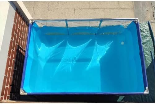 Flexible PVC Canvas Fish Breeding Tank with Steel Frame - 50x40x30cm Aquatic Pets Pool, Backyard Pond, Clear Viewing Window, Easy Assembly, Ideal for Fish and Aquatic Pets