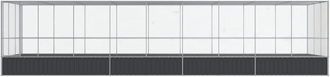 Steel Aviary with Extension, Large Bird Cage with Lockable Door, Aviary Spacious and Versatile Cage Ideal for Parakeets, Parrots, Lovebirds, Cockatiels, Pigeons, 366.9"x120.9"x83.5",-288