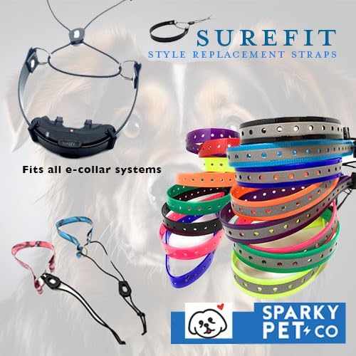Replacement GPS eCollar with Adjustable Bungee, Multi-Hole Design, and Secure Toggle Closure for Small Dogs (Reflective Red, Small Neck)