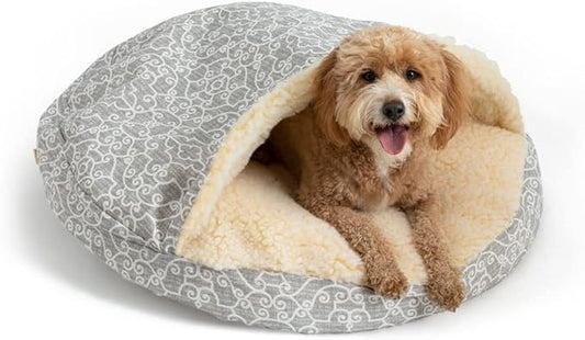 Snoozer Luxury Orthopedic Cozy Cave Pet Bed, Ramey Gray - Large