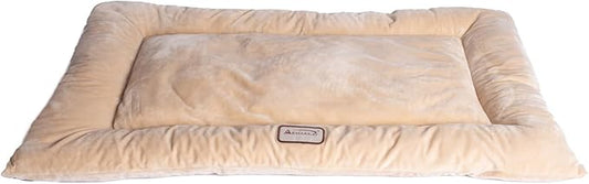Plush Pet Bed Mat - Cozy Dog Bed, Cat Bed - Machine Washable, Fluffy Comfort - 27" x 19" Beige