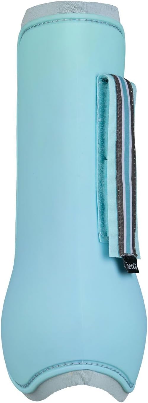 HORZE Adepto Open Front Tendon Boots | Durable Shell with Neoprene Lining - Canal Blue - Cob