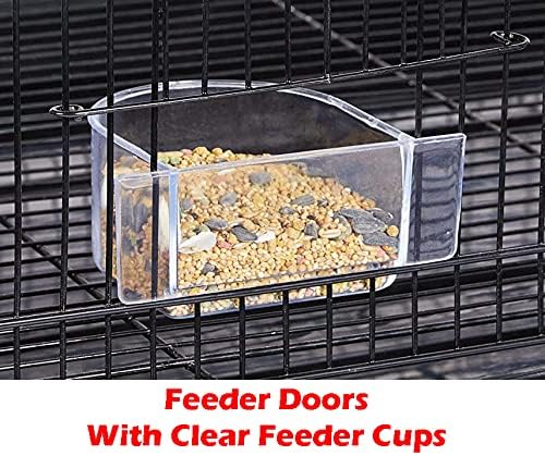 Lot of 6 Aviary Breeding Bird Finch Parakeet Finch Flight Breeder Cage 24" x 16" x 16"H (Black, 24" x 16" x 16"H)