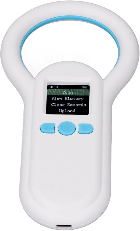 Pet Microchip Scanner, 134.2Khz USB2.0 Bluetooth 5.0 Animal Chip ID Tag Scanner Reader with 1.44 Inch TFT Screen & 500 Data Storage, for ISO 11784/11785 FDX B and ID64