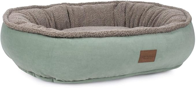 CAROLINA PET COMPANY Microfiber & Tipped Berber Comfy Cup Dog Bed - Blue, L