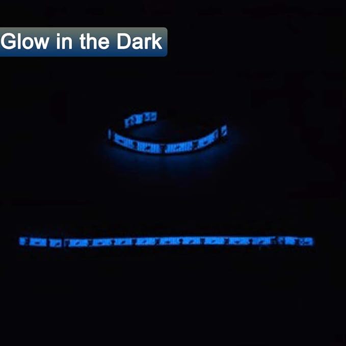 2 Pack Glow in The Dark Cat Collar with Bell Breakaway Safety Cat Puppy Collars with Pendant Purple and Light Blue