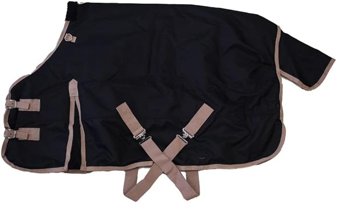 AJ Tack 1200D Waterproof Winter Pony Blanket - 300g Heavyweight Turnout with Fleece Collar, Shoulder Gussets & Tail Flap - Camouflage 62"