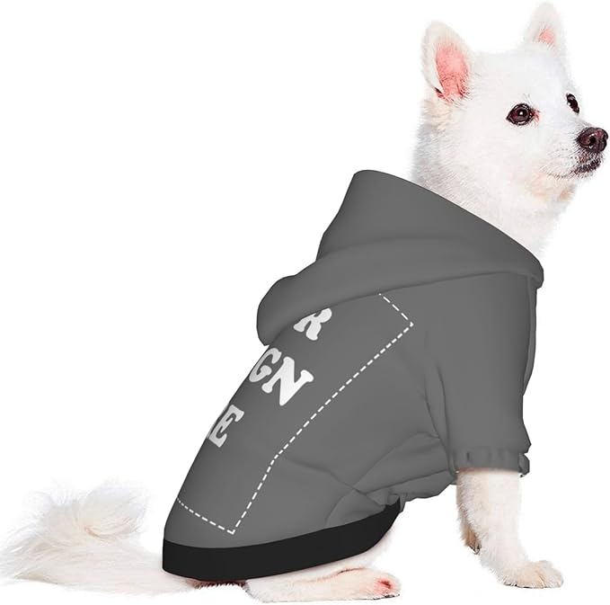 Personalized Dog Hoodie, Custom Dog Costumes for Small Dogs, Holiday Happy Dog Clothes Football Pet Shirt Sweater with Name Number for Girl/Boy Cats/Kitten, Darkgrey, XXS
