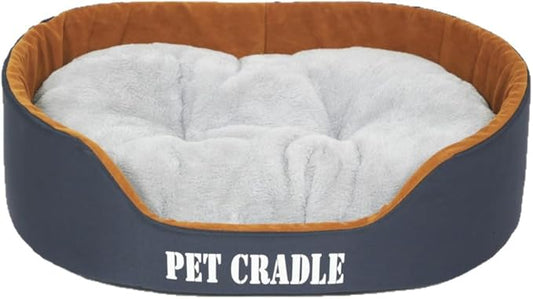 Dog Bed Orthopedic Dog Couch Bed, Waterproof Pet Bed with Removable Washable Mat & Non-Slip Bottom(Blue,15.75''X11.81'')