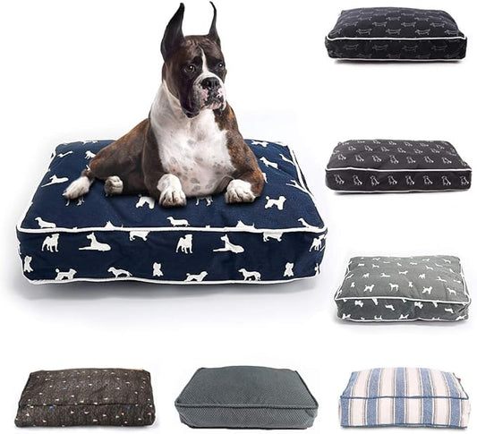 SOCHII Rectangular Pet Dog Beds Mats Sofa for Small Medium Large Dog Cats Warm Removable Dog Bed House Kennel Washable Pet Bed Products grey-COO039 M 60x40x10cm