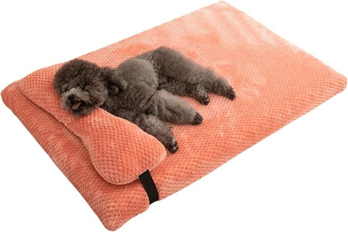 Dog Bed for Small Medium Large Dogs, Dog Mattress with Removable Pillow for Crate Kennel, Sofa Dog Bed, Super Soft Pet Bed for Dogs and Cats, Pet Beds & Furniture (Pink,Small)