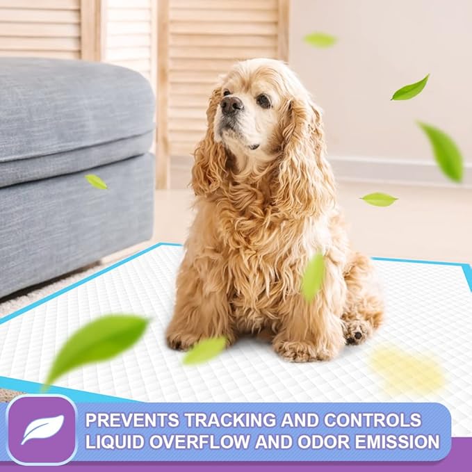 IMMCUTE Puppy Pee Pads 22"x23"-80Count | Dog Pee Training Pads Super Absorbent & Leak-Proof | Disposable Pet Piddle and Potty Pads for Puppies | Dogs | Doggie| Cats | Rabbits