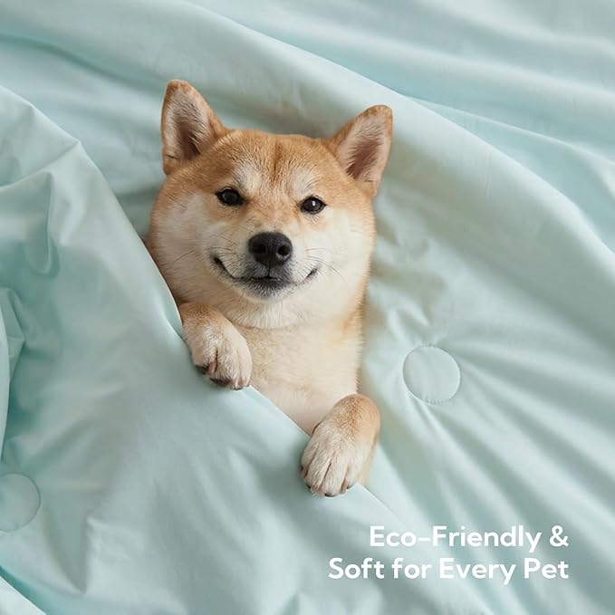 Soulbond Cooling Blanket for Medium Dogs - Q-MAX>0.45, Washable Cool Pet Cats Throw Blanket for Hot Weather, Self-Cooling Soft Dog Mat for Bed Crates Couch Sofa Cars(29"x40", Light Blue)