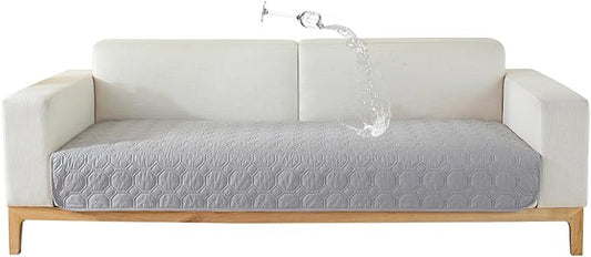 Waterproof Dog Bed Cover Non-Slip Stain Resistant pet Sofa Cushion, pet Mattress Cover Cover, Sofa Furniture Protector for Small Dogs Large Dogs and Cats (Light Gray) (30x70in)