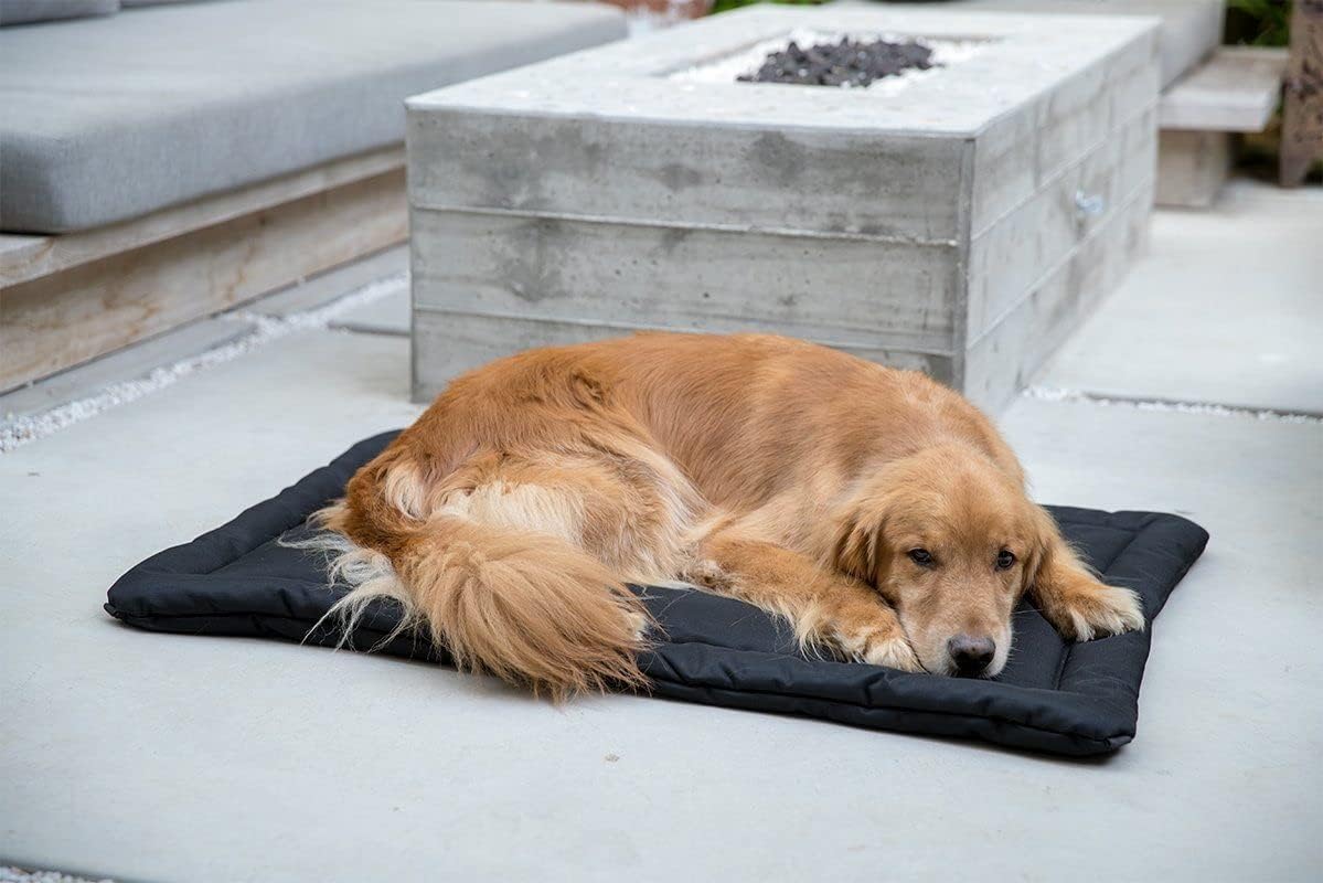 K9 Ballistics Tough Ripstop Dog Crate Pad - Durable & Machine Washable with Non-Skid Bottom and 120-Day Warranty, Fits 36" Wire Crates - Medium Obsidian Black