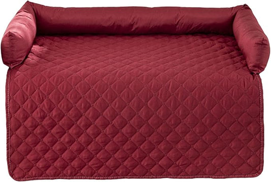 Dog Bed Cover & Couch Protector - Anti-Slip & Waterproof Pet Pad, Cozy Nest for Dogs, Ideal for Sofa, Bed & Car Seat Cushion - Furniture Protector Red L