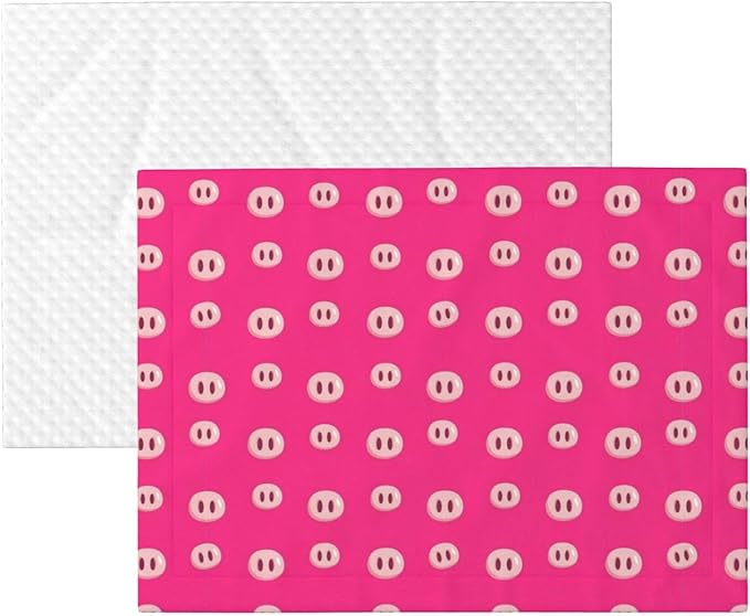 Pet Blanket for Couches and Beds, Cute Pig Nose Printed Pink, Reversible Double Sided Plush Design with Soft Bumpy Texture and Smooth Surface, Furniture Protector