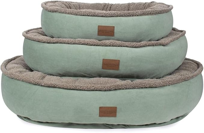 CAROLINA PET COMPANY Microfiber & Tipped Berber Comfy Cup Dog Bed - Blue, S