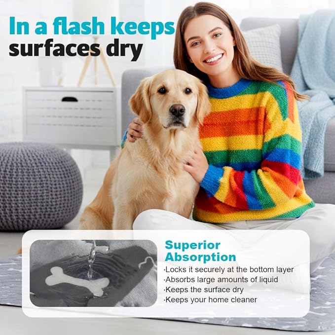Puppy Pads for Dogs, 2026 New Washable Puppy Pads with Pheromones, Pee Pads for Dogs & Cats, Durable Leak-Proof & Anti-Slip Pet Training Pads for Home & Travel, Reusable (Brown, 15.7" x 23.6")
