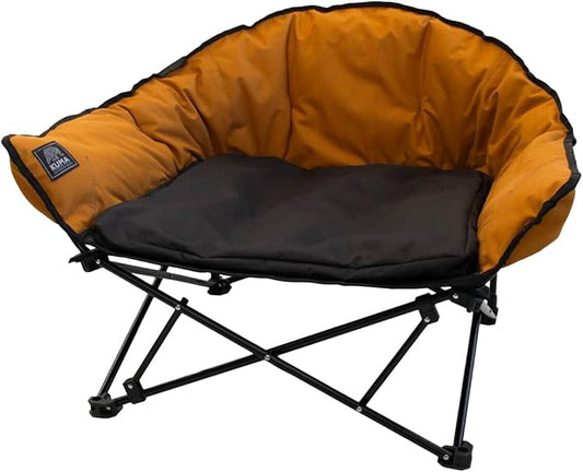 Kuma Outdoor Gear Lazy Bear Dog Bed with Carry Bag, Ultimate Portable Luxury Outdoor Dog Bed for Camping, Glamping & Outdoor Adventures (Sierra/Black)