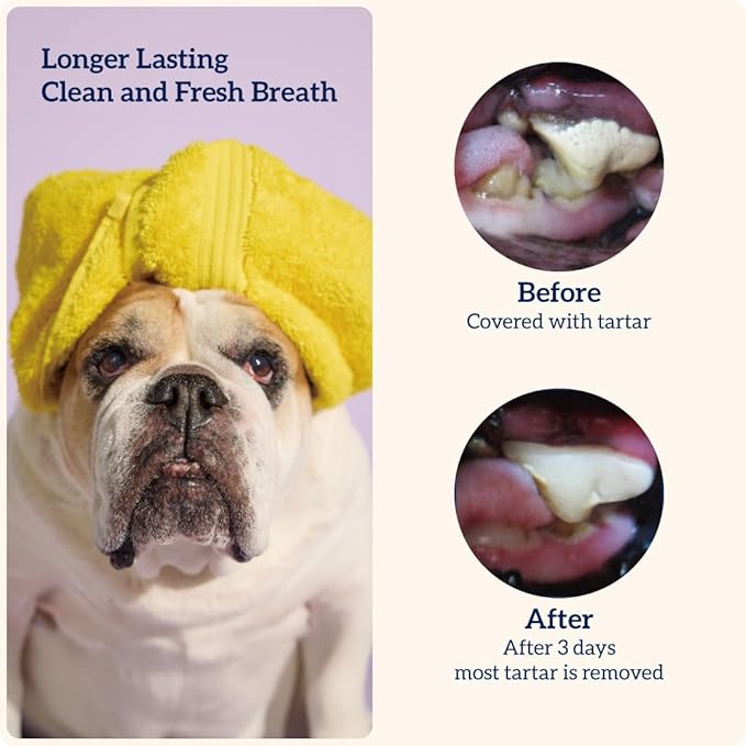 Groovies Flexible Dog Dental Chews with Patented DentalFit Technology to Help Support Tartar Control & Fresh Breath, Large Dog Chews for 25-50 lb Dogs, USA Manufactured Oral Care, 12 Chews