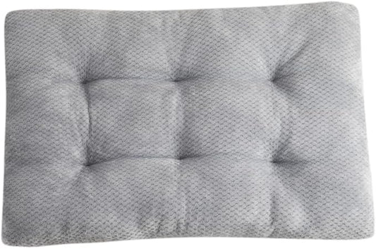 Washable Dog Bed for Large Breeds, Extra Cushioned Crate Mattress with Removable Fluffy Cover, Non-Slip Orthopedic Pet Pad, Machine Washable Kennel Mat(Grey,XS)