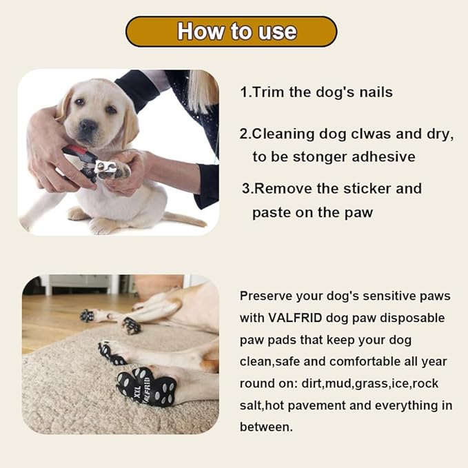 Dog Paw Anti-Slip Grips to Keeps Dogs from Slipping On Hardwood Floors,Best for Summer Hot Pavement,Self Adhesive Resistant Dog Shoes Booties Socks Replacement XXL 24 Pieces
