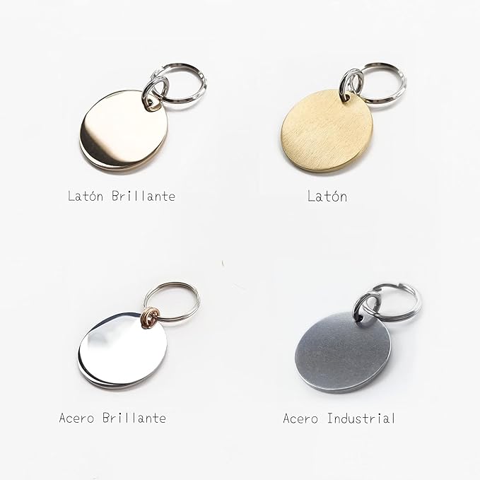 Cats Dogs ID Tags Personalized Engraving Birth Flowers Pattern for Custom Pets Collar Accessories Shiny Brass Copper Small Round Name Plate