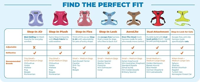 Best Pet Supplies Voyager Adjustable Step-in Flex Breathable Mesh Dog Harness for Small Medium Large Dogs Leash Set (Black), S
