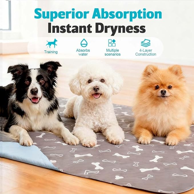 Puppy Pads for Dogs, 2026 New Washable Puppy Pads with Pheromones, Pee Pads for Dogs & Cats, Durable Leak-Proof & Anti-Slip Pet Training Pads for Home & Travel, Reusable (Brown, 31.5" x 35.4")