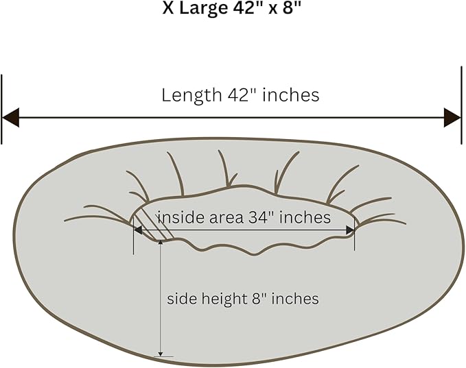 Organic Cotton Canvas Dog Bed: Removable Cover, Natural Fill - Made in USA (Cow Print Black White, X Large 42" x 8" inches)