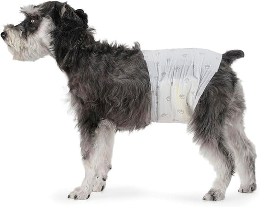 Amazon Basics Male Dog Diapers, 30 Count, Medium, Ultra Absorbent Disposable Wrap with Secure Fit, Leakproof and Comfortable