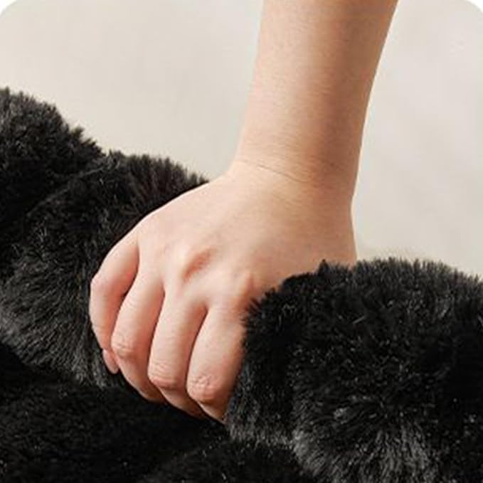 Dog Bed for Couch, Furniture Protector Raised Edge with Padding, Calming Plush Dog Bed with Soft Support, Home Kitchen Living Room, Nursery Apartment Daily Rest 29.53x29.53x3.94 inches