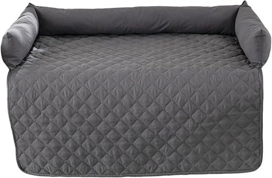 Dog Bed Cover & Couch Protector - Anti-Slip & Waterproof Pet Pad, Cozy Nest for Dogs, Ideal for Sofa, Bed & Car Seat Cushion - Furniture Protector Dark Gray 2XL