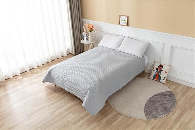 GIBZ Waterproof Dog Bed Cover Anti Slip Pet Furniture Protector Washable Blanket Large Soft Quilted Mat, Beige, 220x210cm