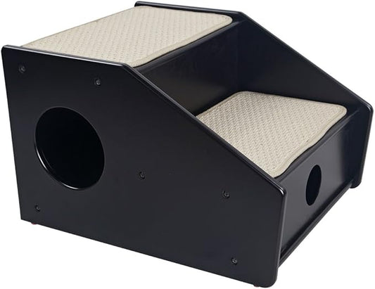 Petsfit 2-Steps Cat Stairs, Nearly Black (21x17x14 inch)